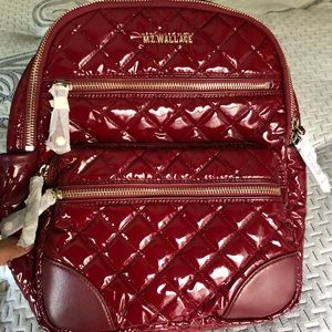 MZ Wallace Crosby - Small- Cranberry Lacquer- NWT
